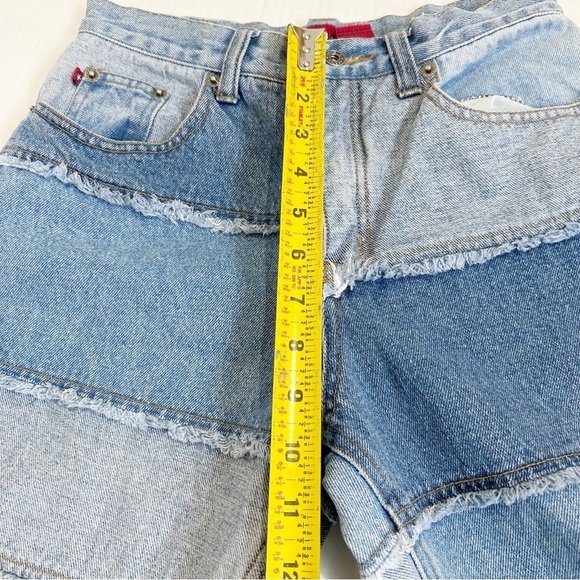 Y2K Vintage Zana Di Patchwork Flared Jeans Size 25 1990s Boho Denim Festival - Picture 11 of 12